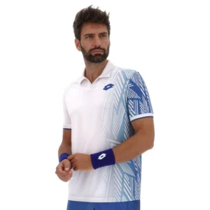 LOTTO TECH D3 POLO WHITE/BLUE