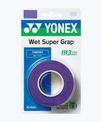 YONEX WET SUPER GRAP OVERGRIP 3PK DARK PURPLE
