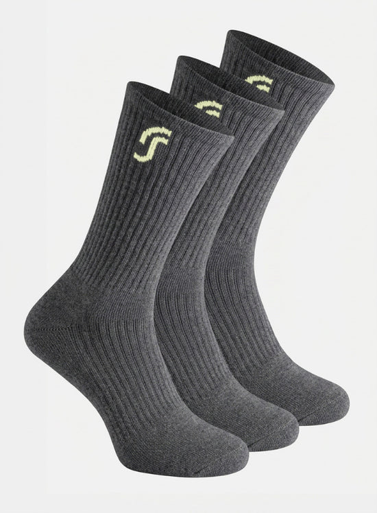 RS CUSHIONED PERFORMANCE SOCKS 3/PCS grey /yellow
