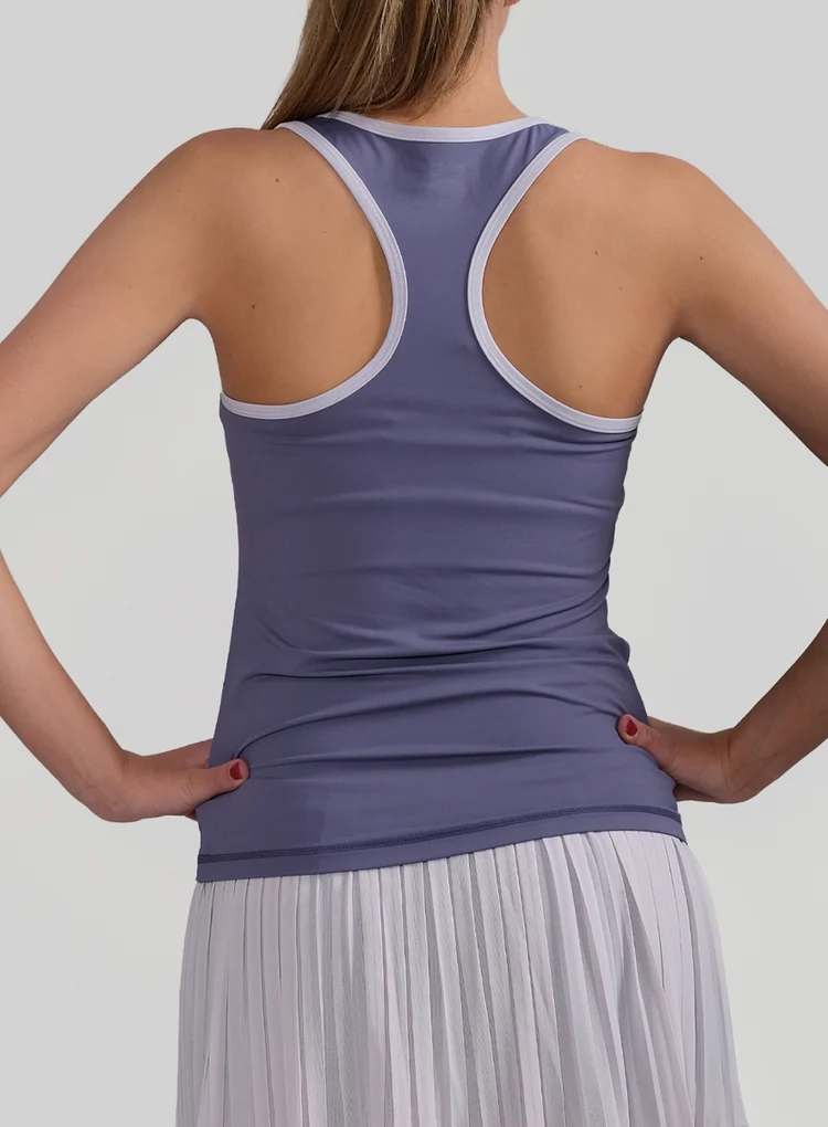 RS COURT V-NECK TOP & MESH PLEATED SKIRT PURPLE/ACE PURPLE - Image 2